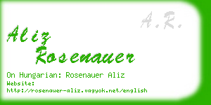 aliz rosenauer business card
